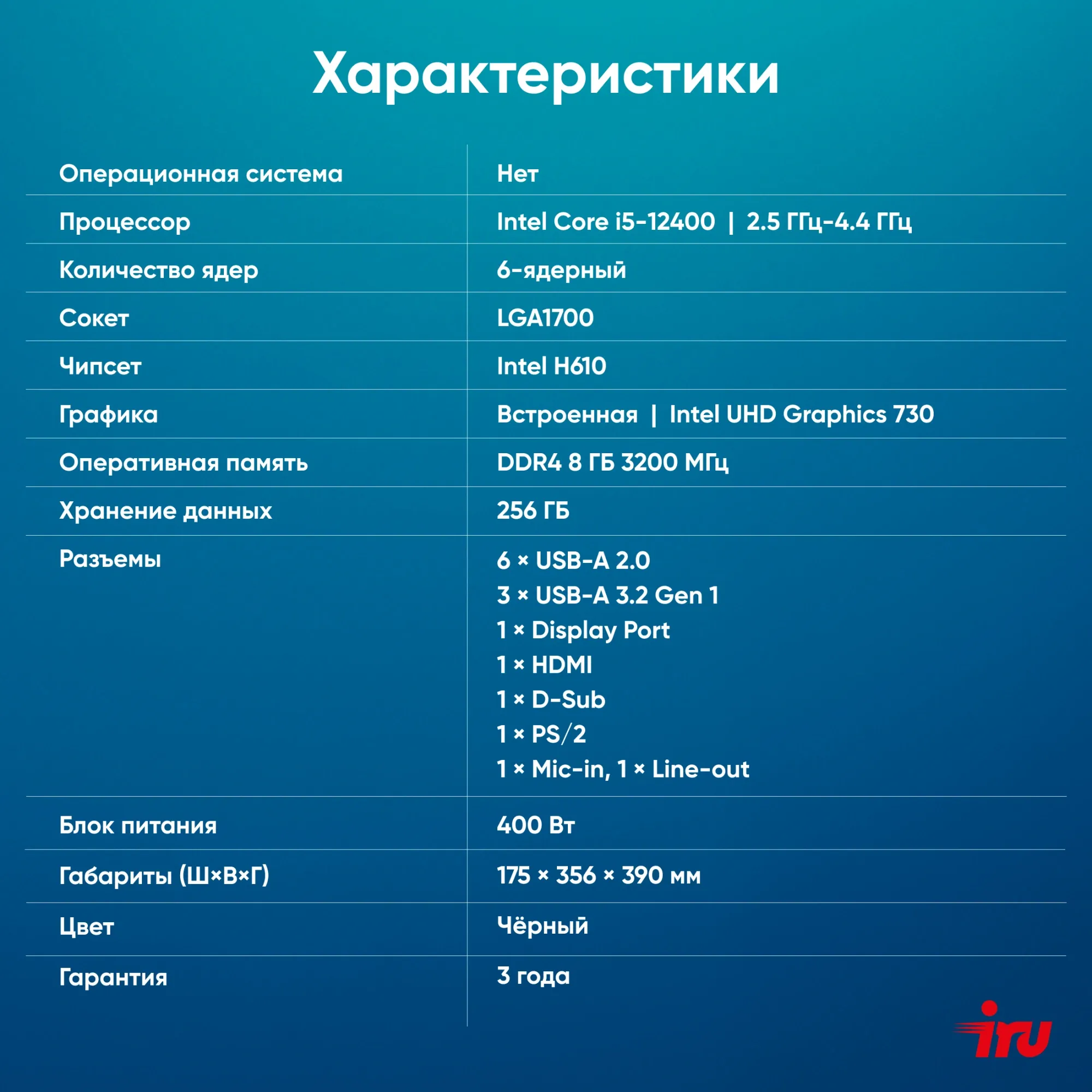 Моноблок баребон IRU ПК Planio 310H6SEV MT 2112564 8/256 ГБ