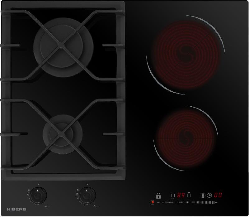 Газовая варочная поверхность Hiberg VM 6021 B черный