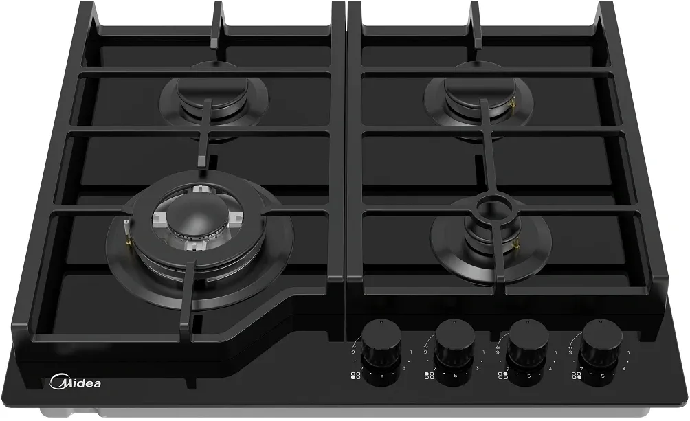 Газовая варочная поверхность Midea MG693TGB черный