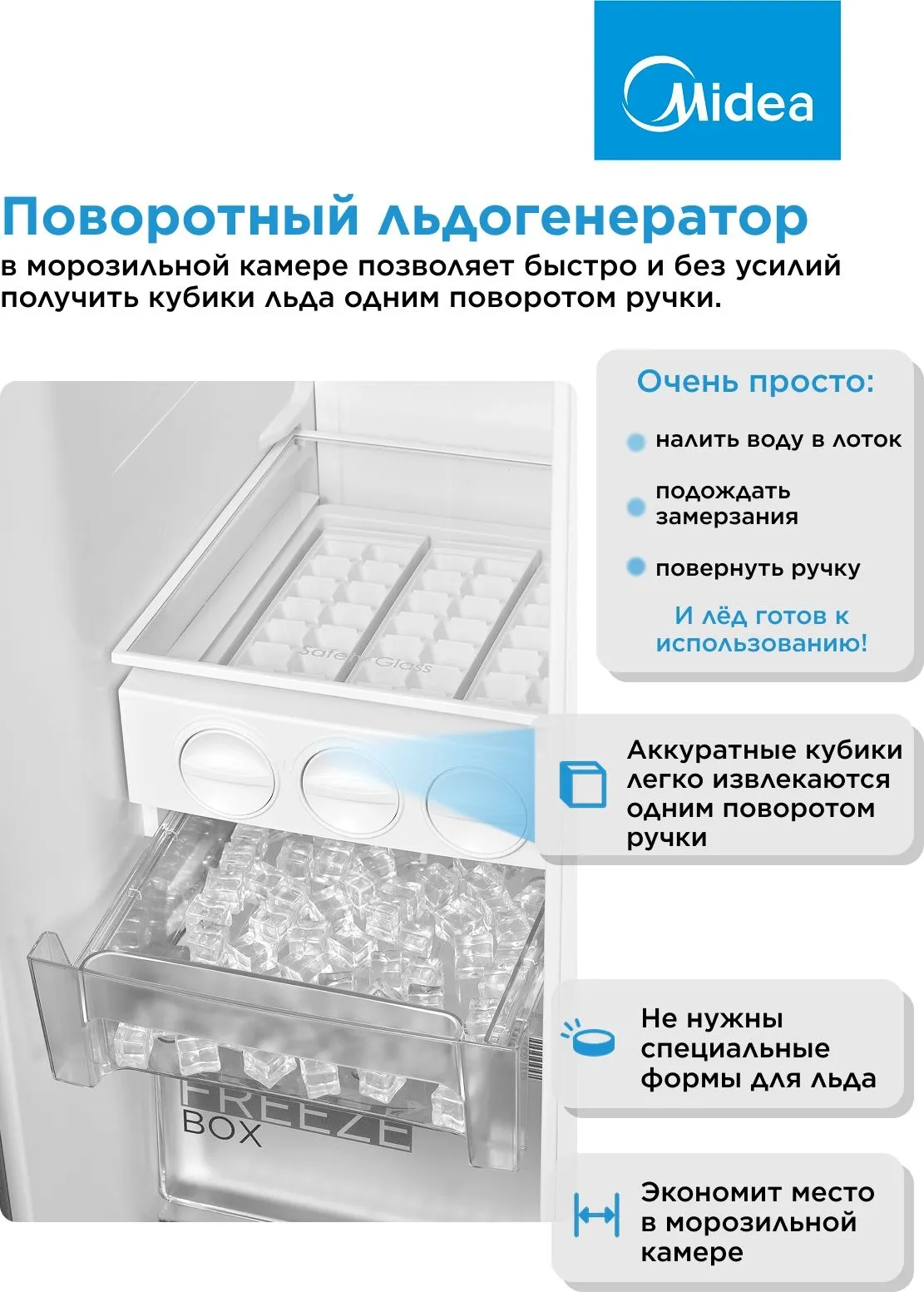 Холодильник Midea MDRS710FGE01 2-хкамерн. белый инвертер