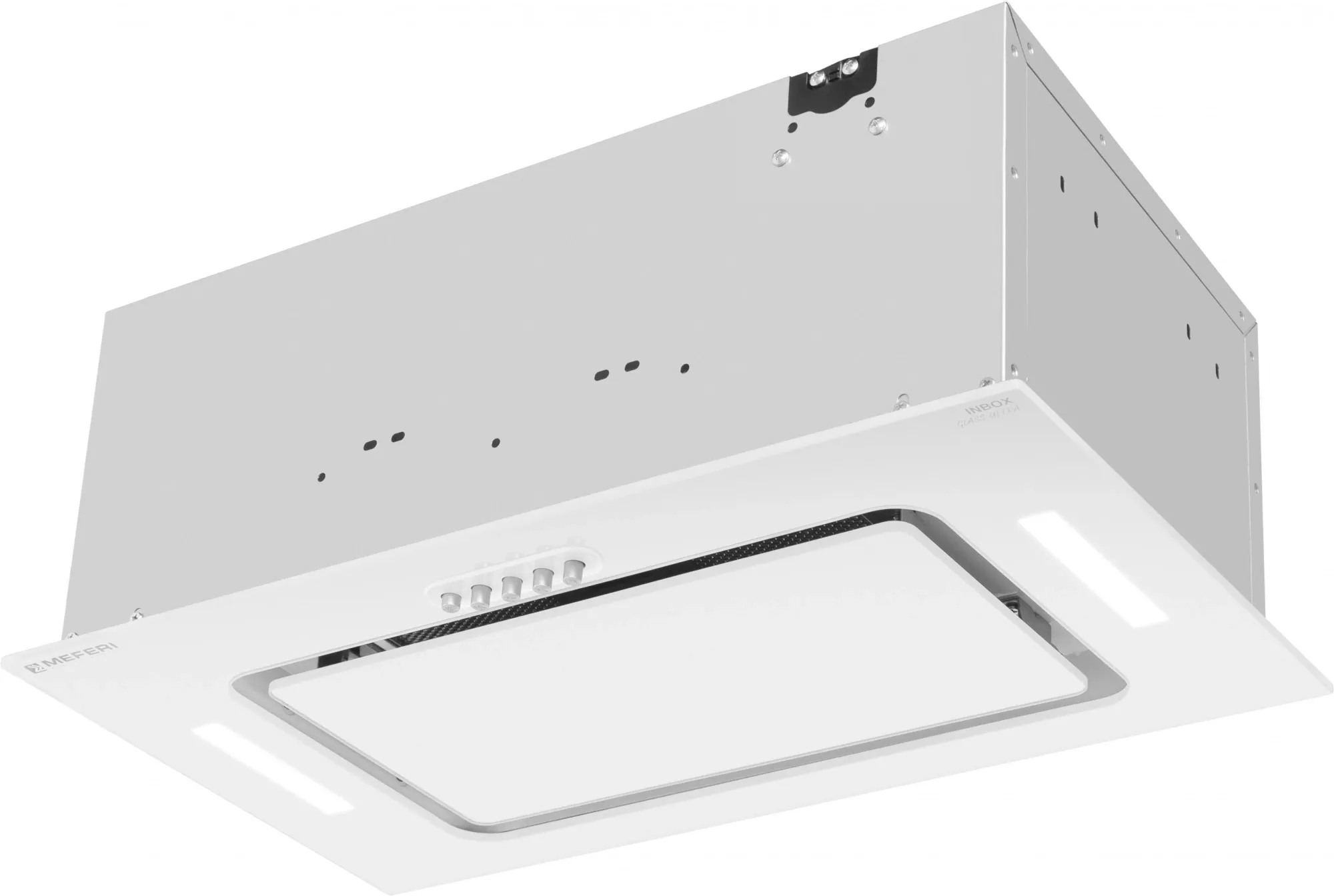 Вытяжка встраиваемая Meferi Ultra INBOX52WH Glass белый управление: кнопочное (1 мотор)