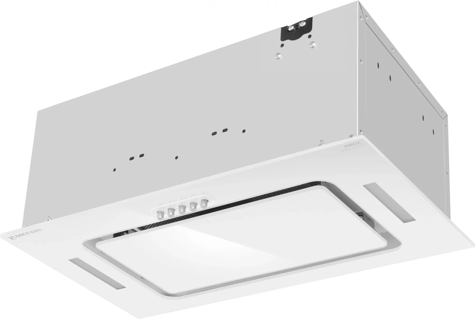 Вытяжка встраиваемая Meferi Ultra INBOX52WH Glass белый управление: кнопочное (1 мотор)