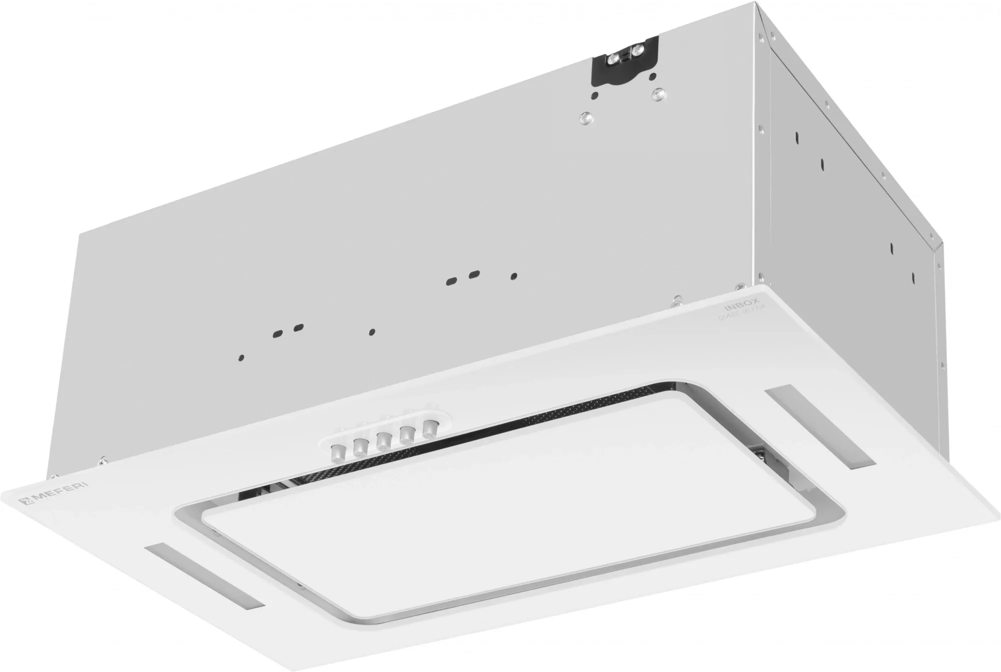 Вытяжка встраиваемая Meferi Ultra INBOX52WH Glass белый управление: кнопочное (1 мотор)
