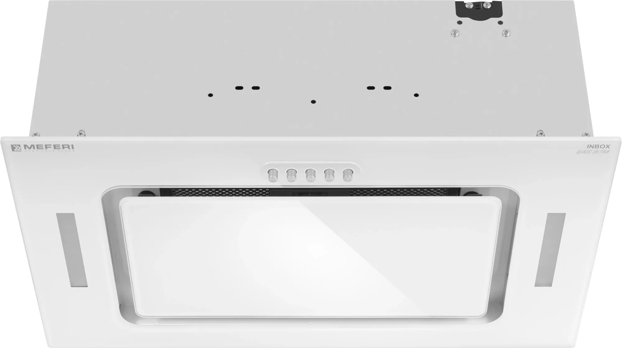 Вытяжка встраиваемая Meferi Ultra INBOX52WH Glass белый управление: кнопочное (1 мотор)