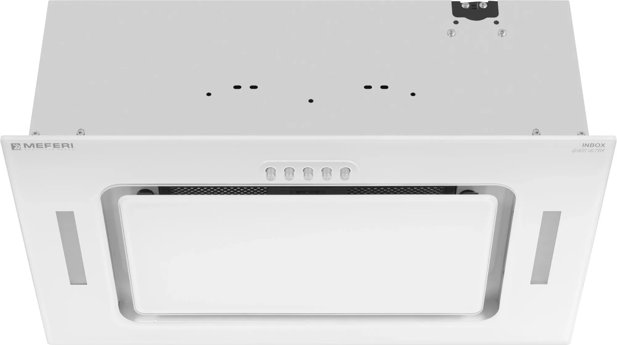 Вытяжка встраиваемая Meferi Ultra INBOX52WH Glass белый управление: кнопочное (1 мотор)