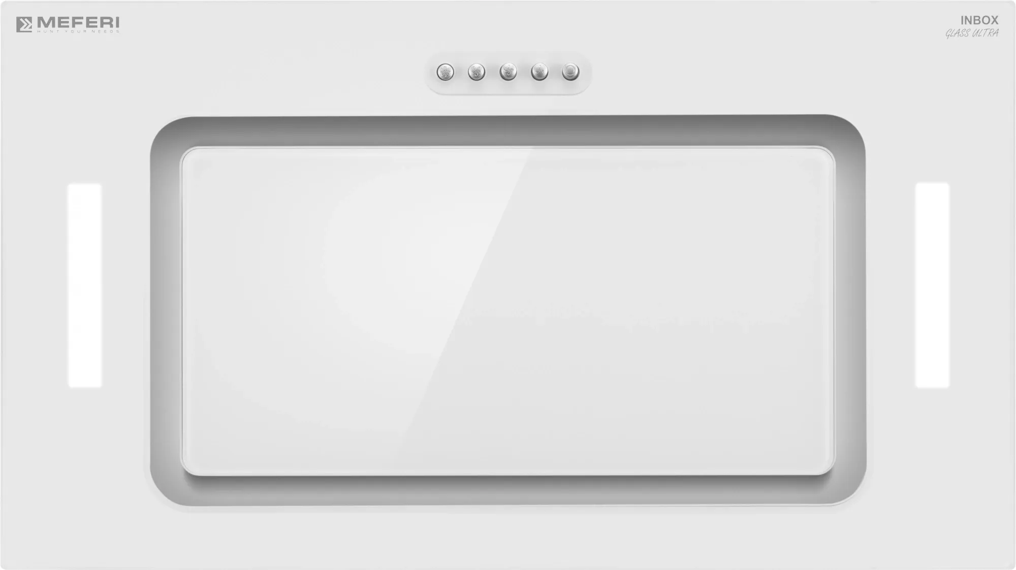Вытяжка встраиваемая Meferi Ultra INBOX52WH Glass белый управление: кнопочное (1 мотор)