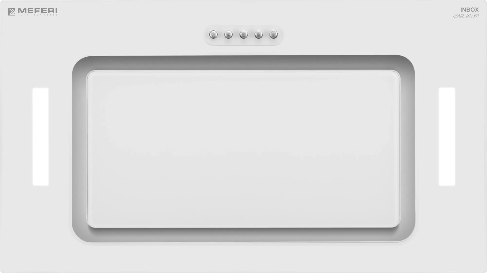 Вытяжка встраиваемая Meferi Ultra INBOX52WH Glass белый управление: кнопочное (1 мотор)