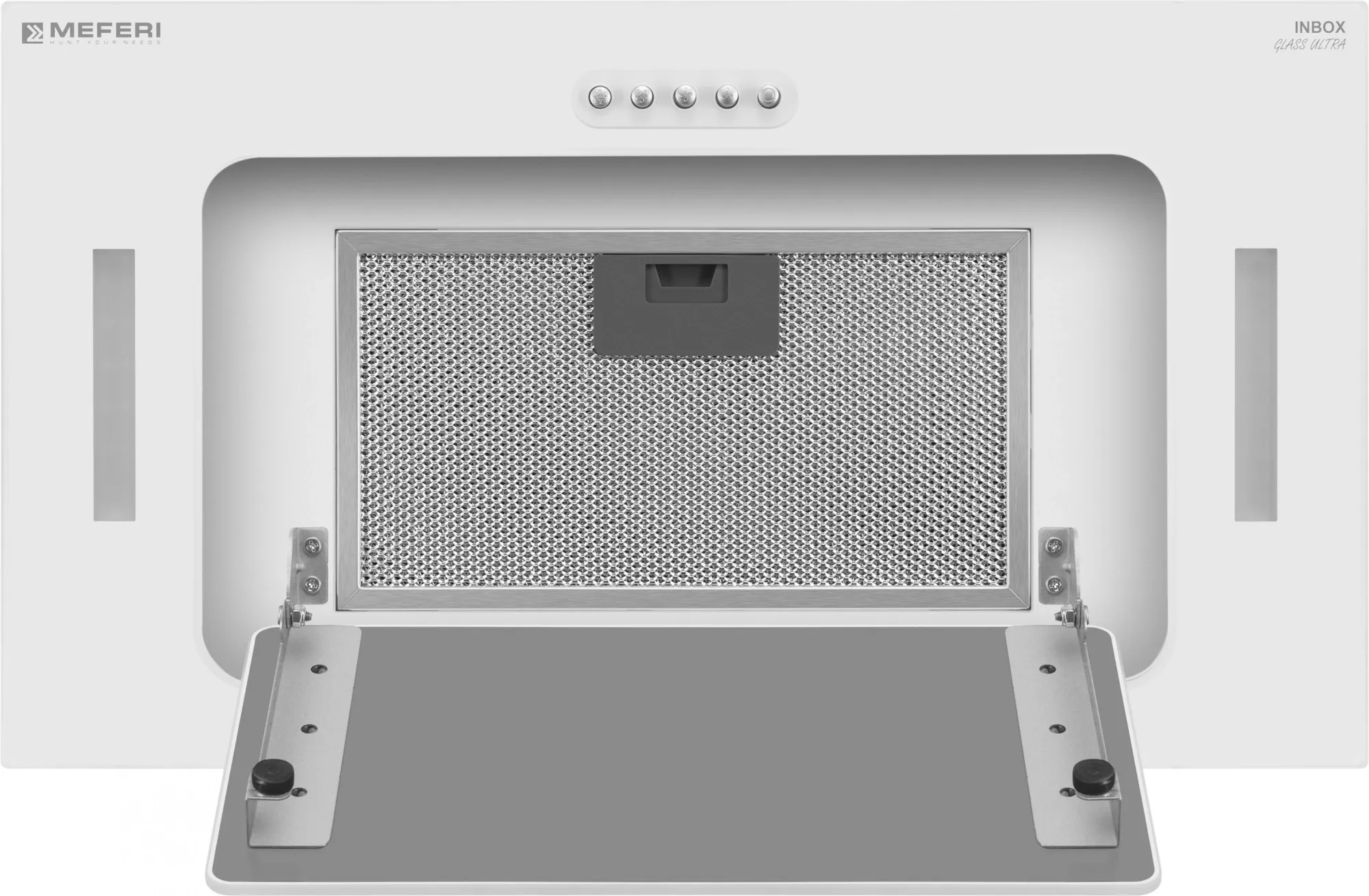 Вытяжка встраиваемая Meferi Ultra INBOX52WH Glass белый управление: кнопочное (1 мотор)