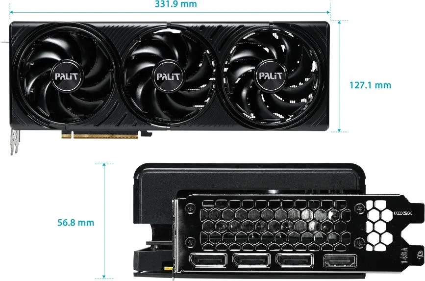 Видеокарта Palit PCI-E 5.0 PA-RTX5080 INFINITY 3 NVIDIA GeForce RTX 5080 16Gb 256bit GDDR7 2295/30000 HDMIx1 DPx3 HDCP Ret