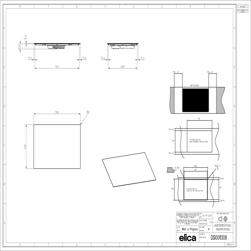 Индукционная варочная панель ELICA PRIMIS 804 Plus PRF0199862