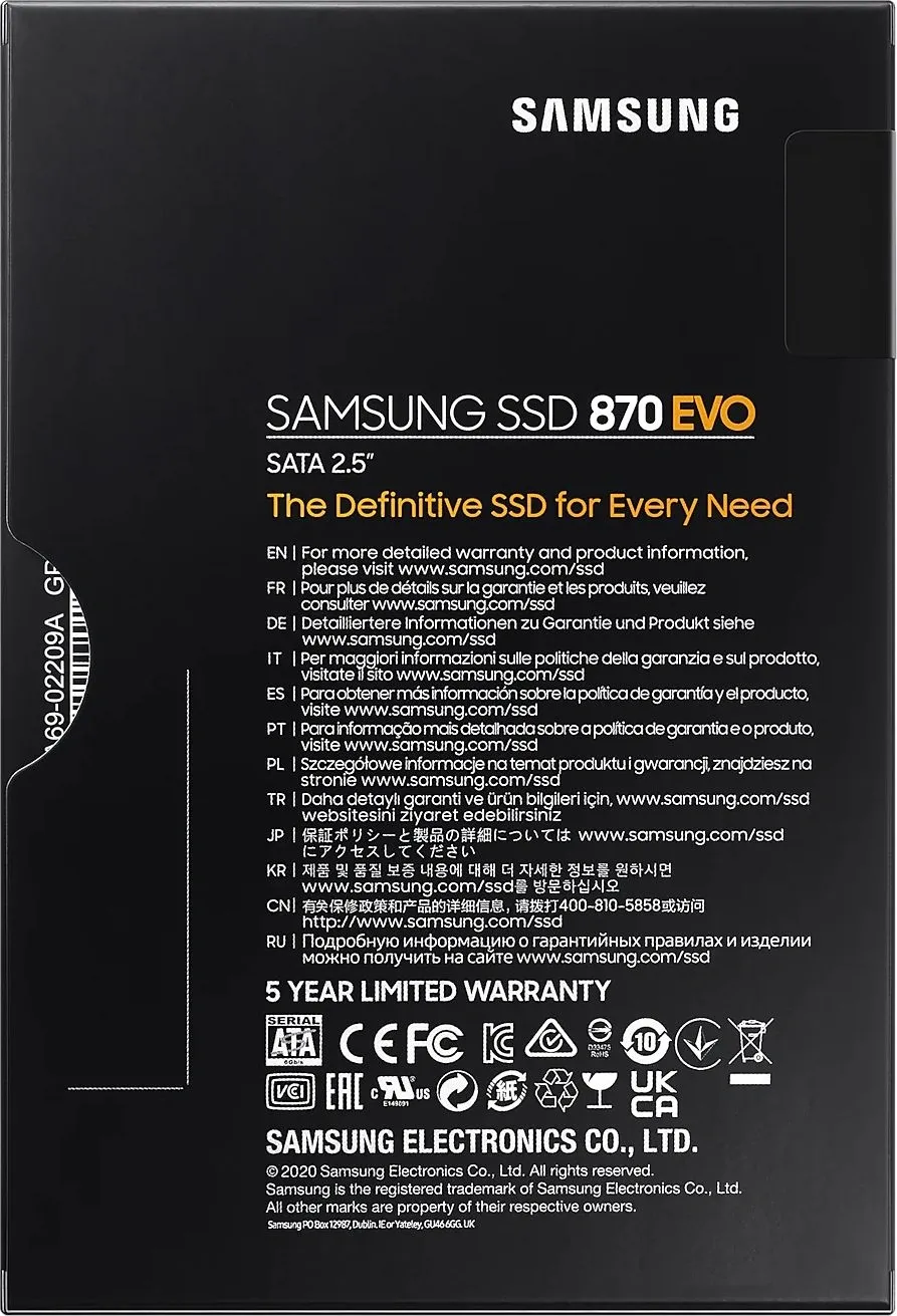 Накопитель SSD Samsung SATA-III 250GB MZ-77E250B/CN 870 EVO 2.5