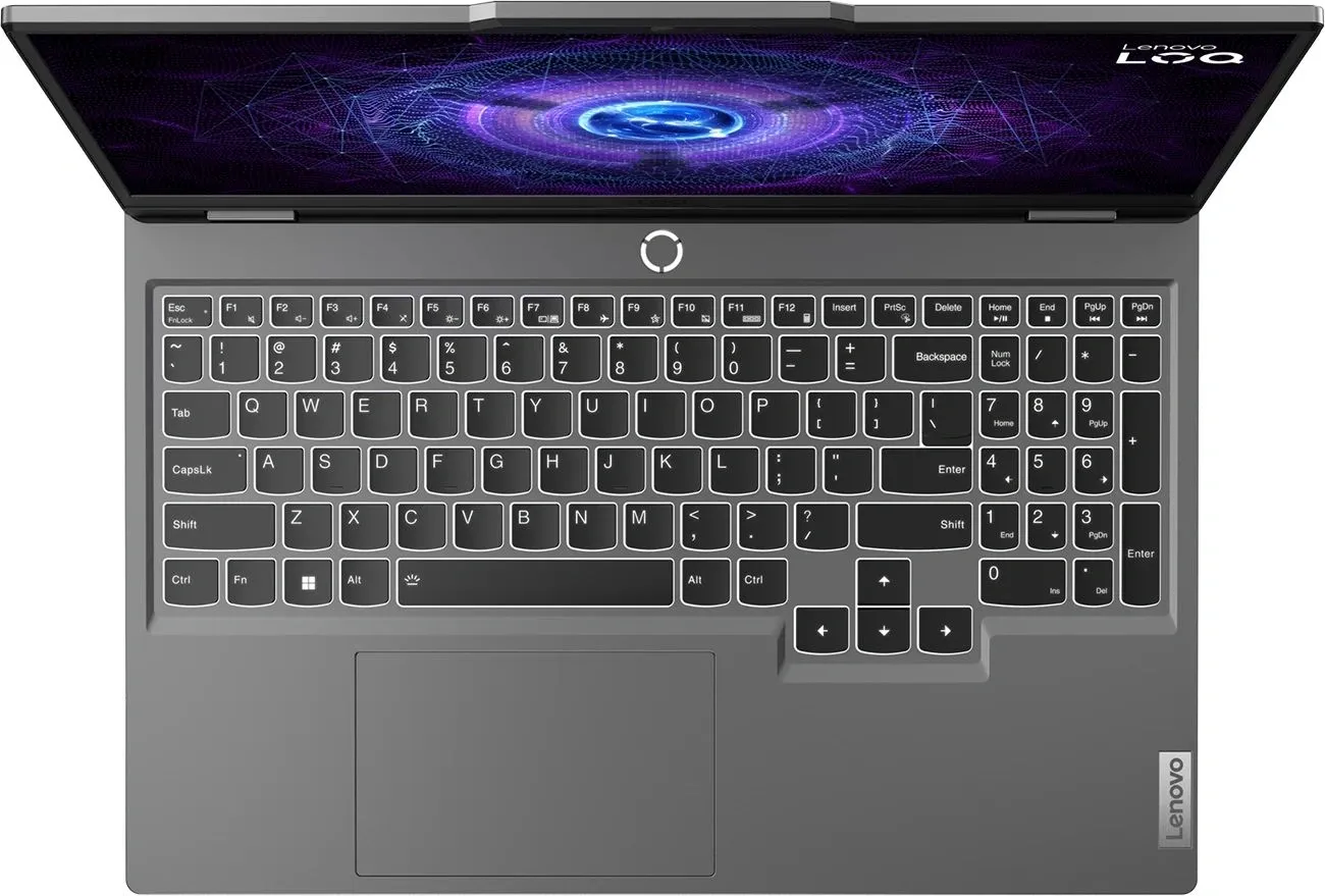 Ноутбук Lenovo LOQ 15IRX9 Core i7 13645HX 16Gb SSD512Gb NVIDIA GeForce RTX4050 6Gb 15.6" IPS FHD (1920x1080) без ОС grey WiFi BT Cam (83DV01HPSA)