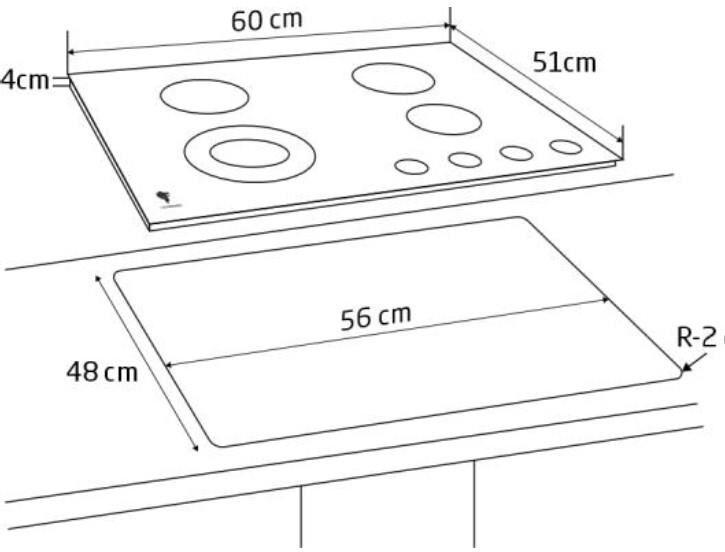 Варочная панель газовая LEONORD LEG-60408GB