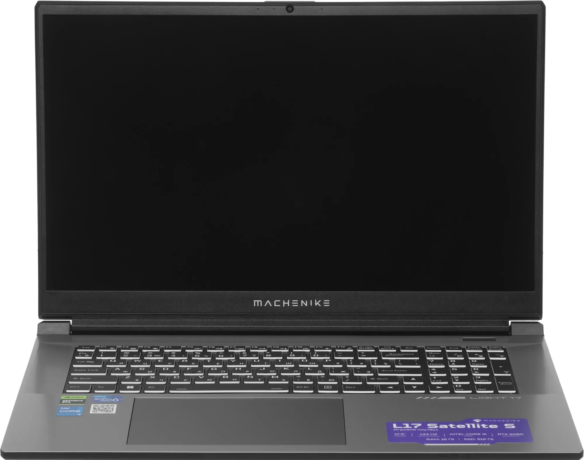 Ноутбук Machenike L17 Satellite S Core i5 12450H 16Gb SSD512Gb NVIDIA GeForce RTX 3050 4Gb 17.3