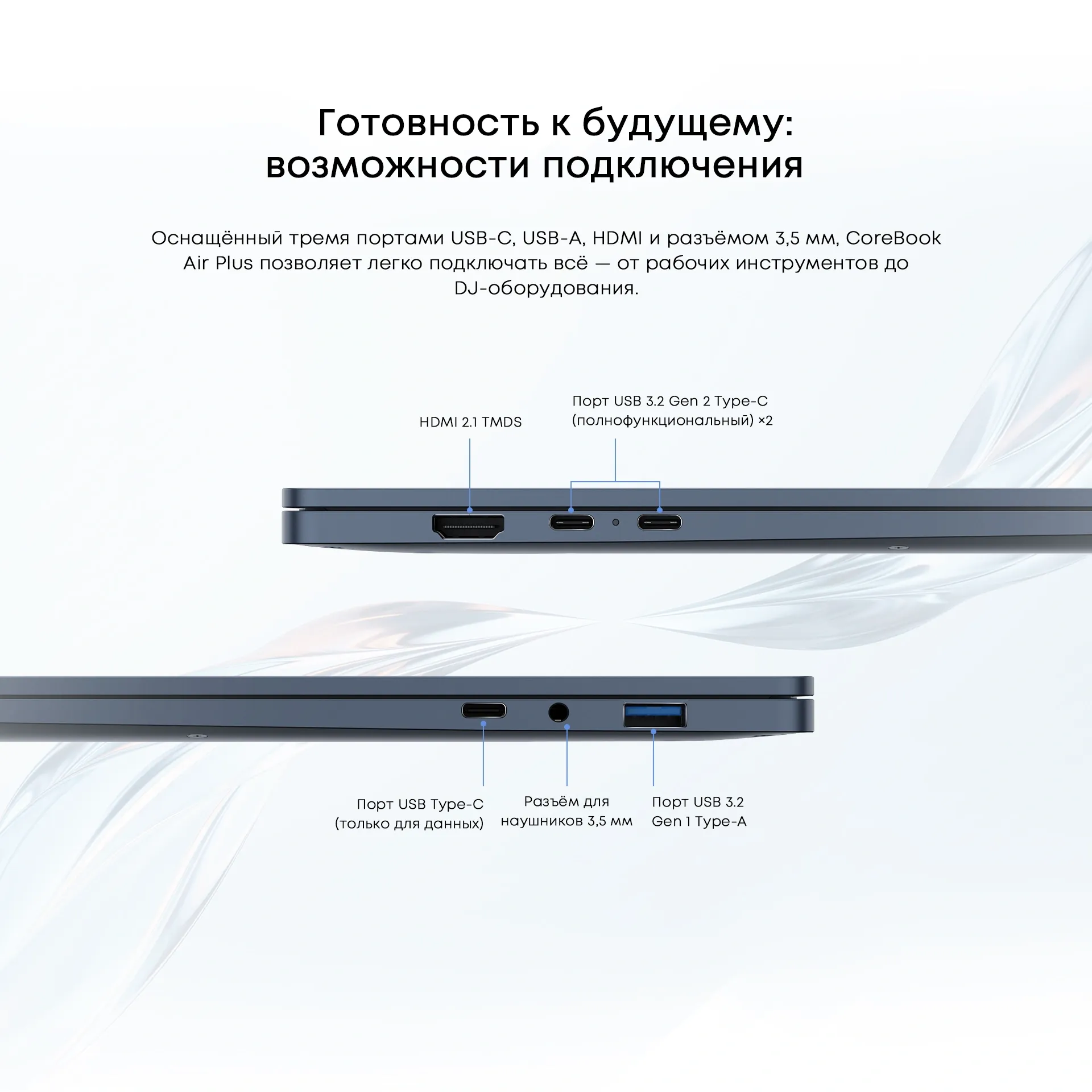 Ноутбук Chuwi Corebook Air Plus 2026 Ryzen 5 6600H 16Gb SSD512Gb AMD Radeon 660M 16