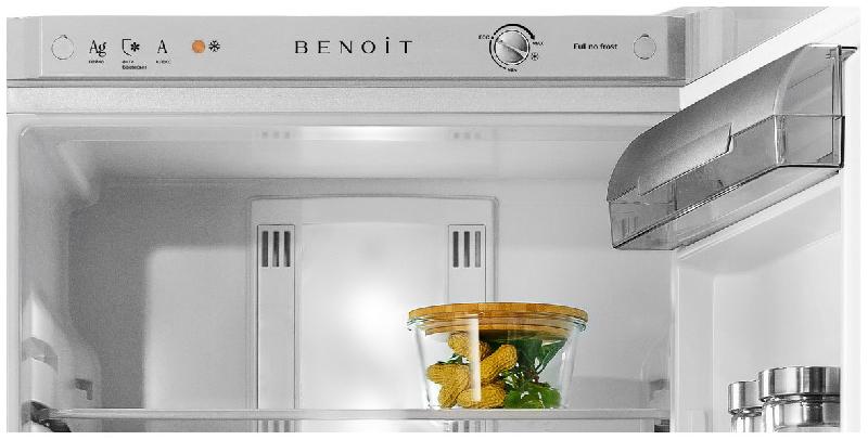 Двухкамерный холодильник Benoit 344 серебристый металлопласт