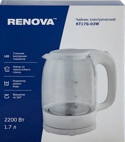 Чайник электрический RENOVA KT17G-03W