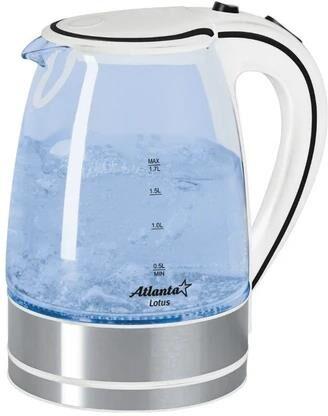 Чайник электрический ATLANTA ATH-691 white (1,7л. стекло)