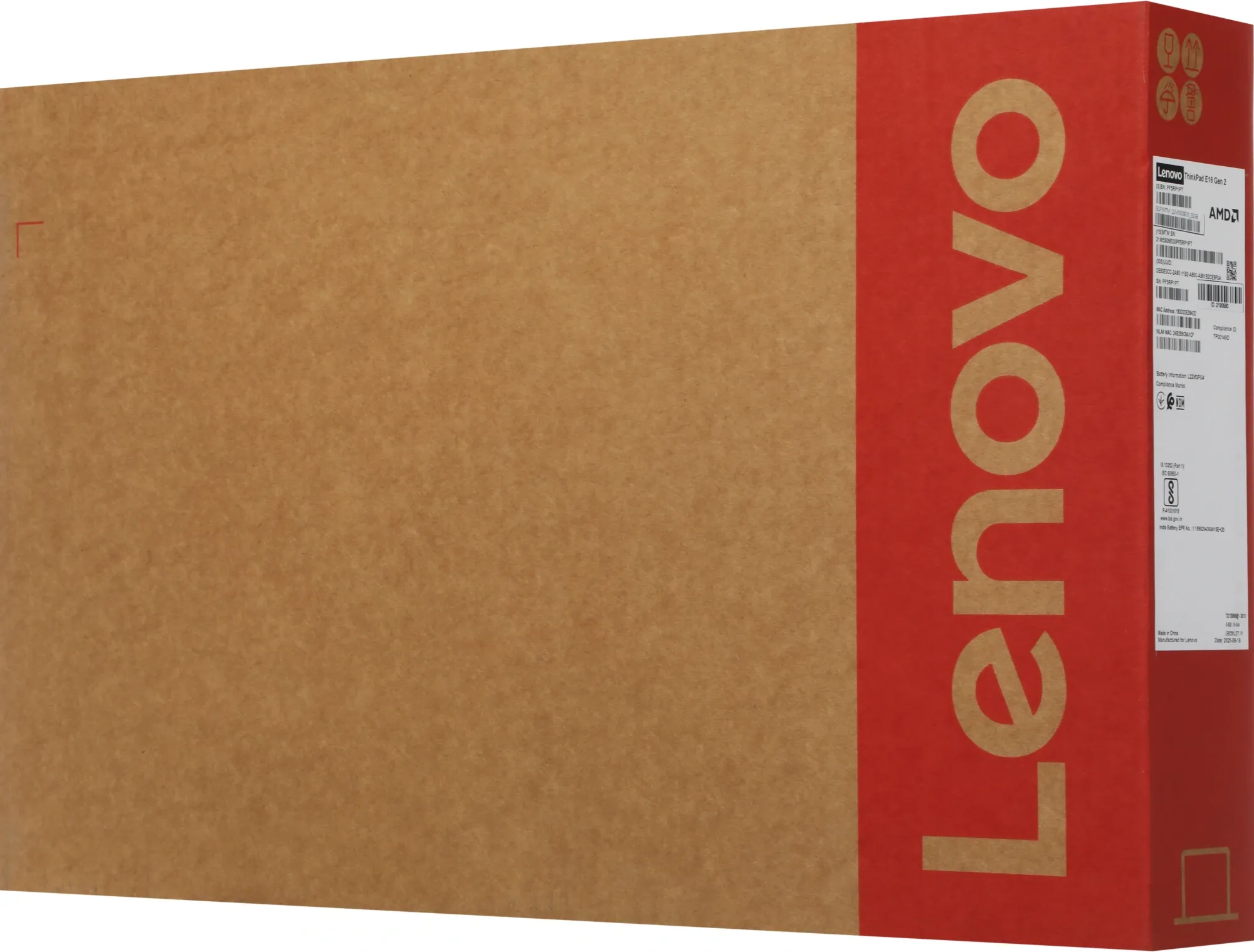 Ноутбук Lenovo ThinkPad E16 G2 Ryzen 7 7735HS 32Gb SSD512Gb AMD Radeon 680M 16" IPS WUXGA (1920x1200) без ОС black WiFi BT Cam (21M5S09E00_32G)