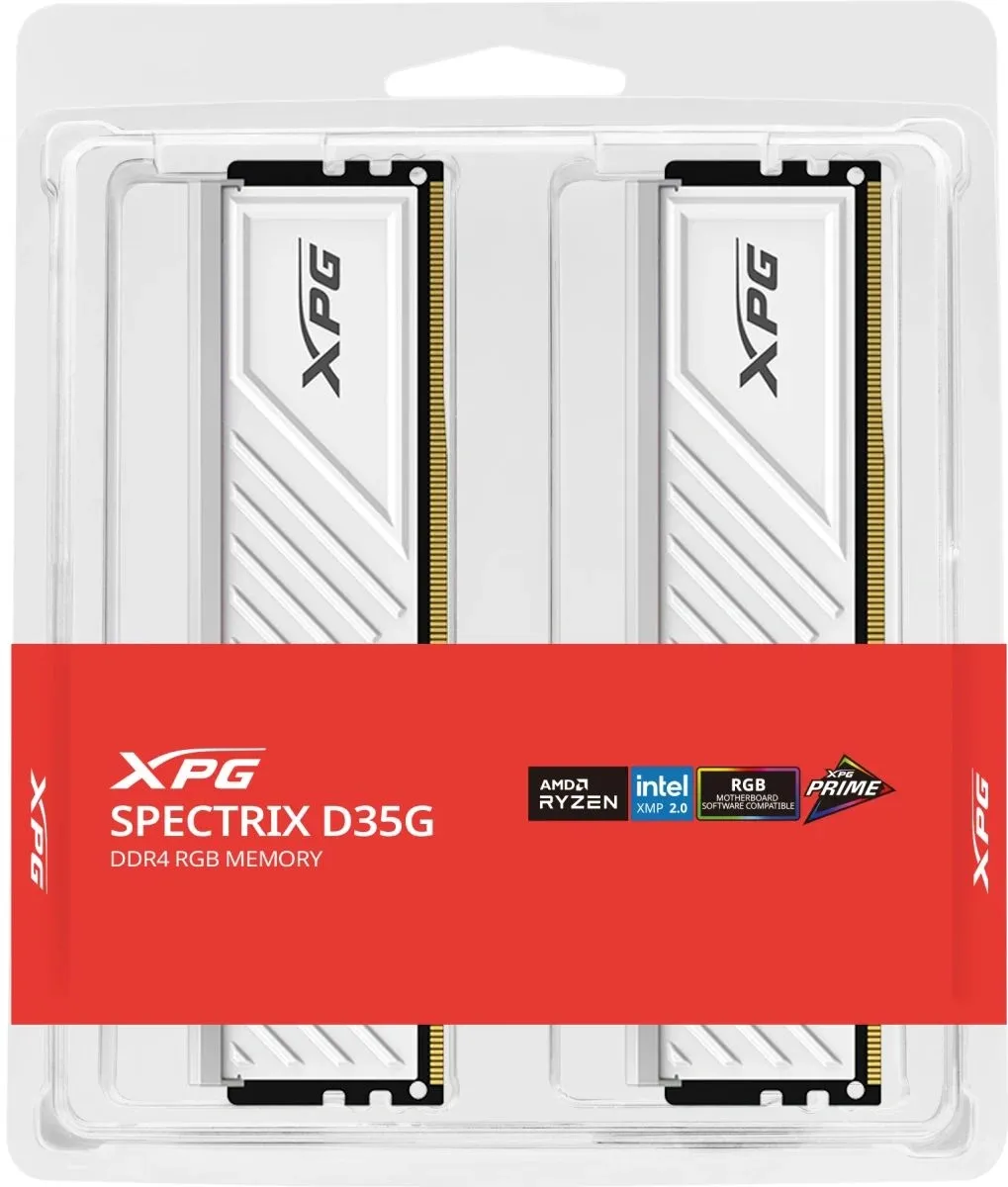 Память DDR4 2x8GB 3200MHz A-Data AX4U32008G16A-DTWHD35G XPG Spectrix D35G RGB RTL Gaming PC4-25600 CL16 DIMM 288-pin 1.35В single rank с радиатором Ret