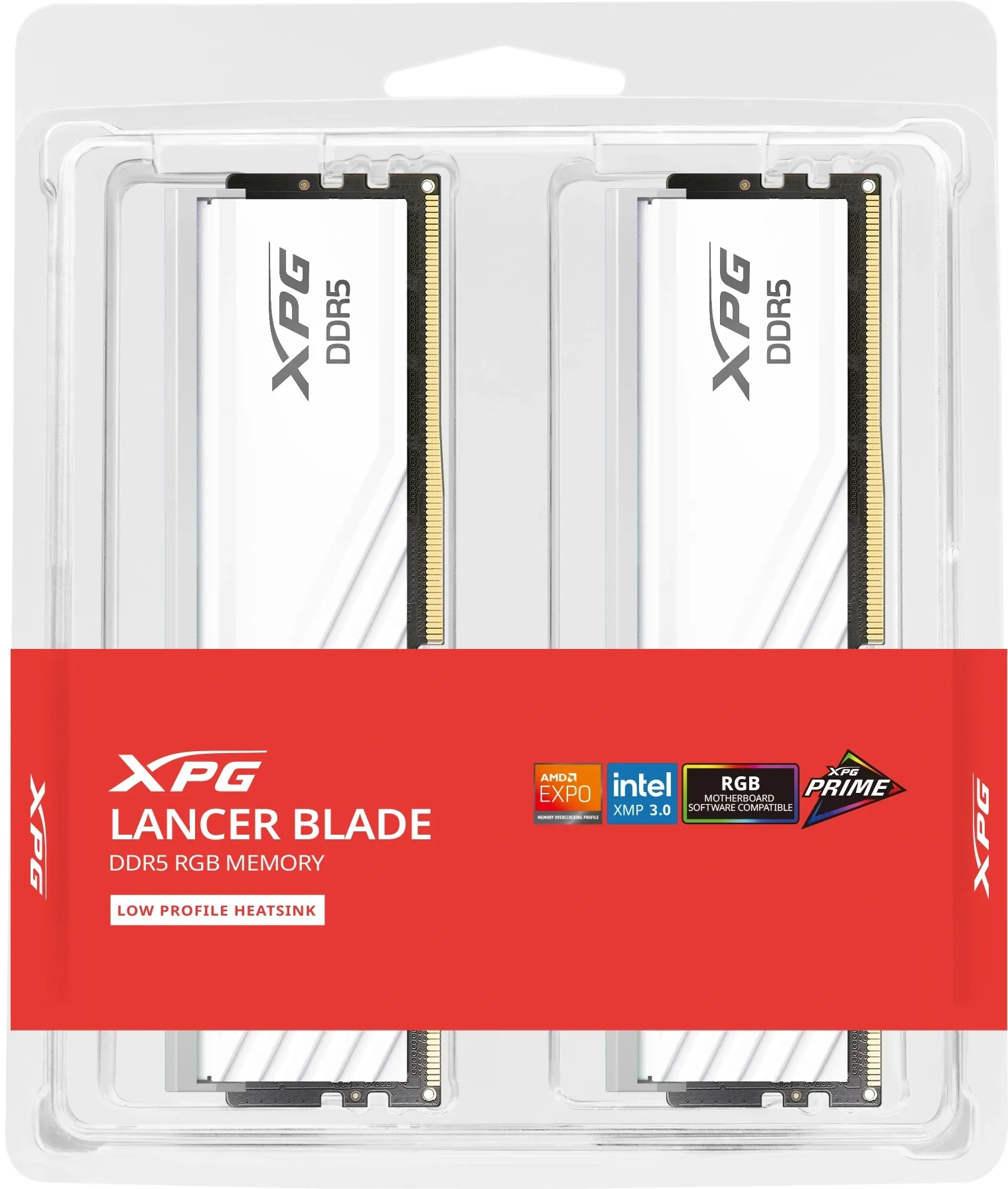 Память DDR5 2x16GB 6000MHz A-Data AX5U6000C2816G-DTLABRWH XPG Lancer Blade RGB RTL Gaming PC5-44800 CL28 DIMM 288-pin 1.4В single rank Ret