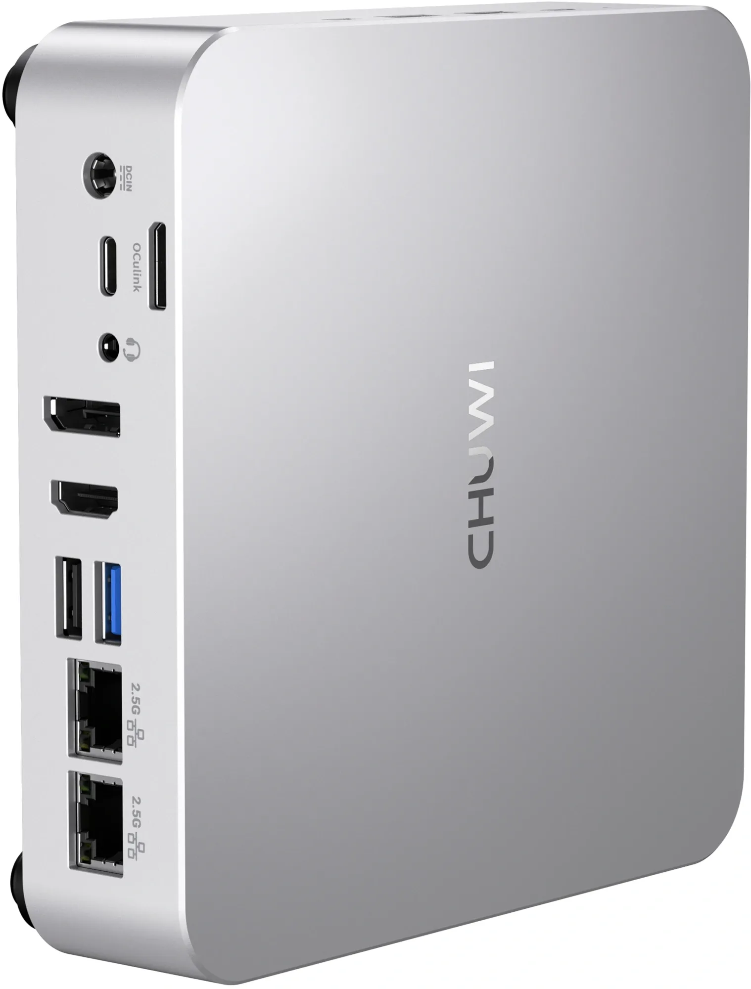 ПК Мини Chuwi AuBox Ryzen 7 8745HS (3.8) 780M без ОС 2x2.5GbitEth WiFi BT 120W серебристый/черный