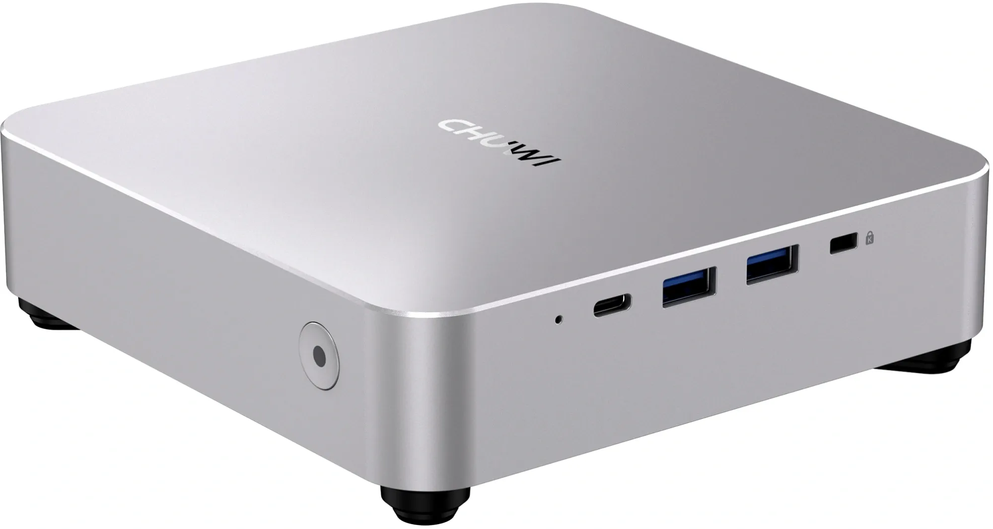 ПК Мини Chuwi AuBox Ryzen 7 8745HS (3.8) 780M без ОС 2x2.5GbitEth WiFi BT 120W серебристый/черный