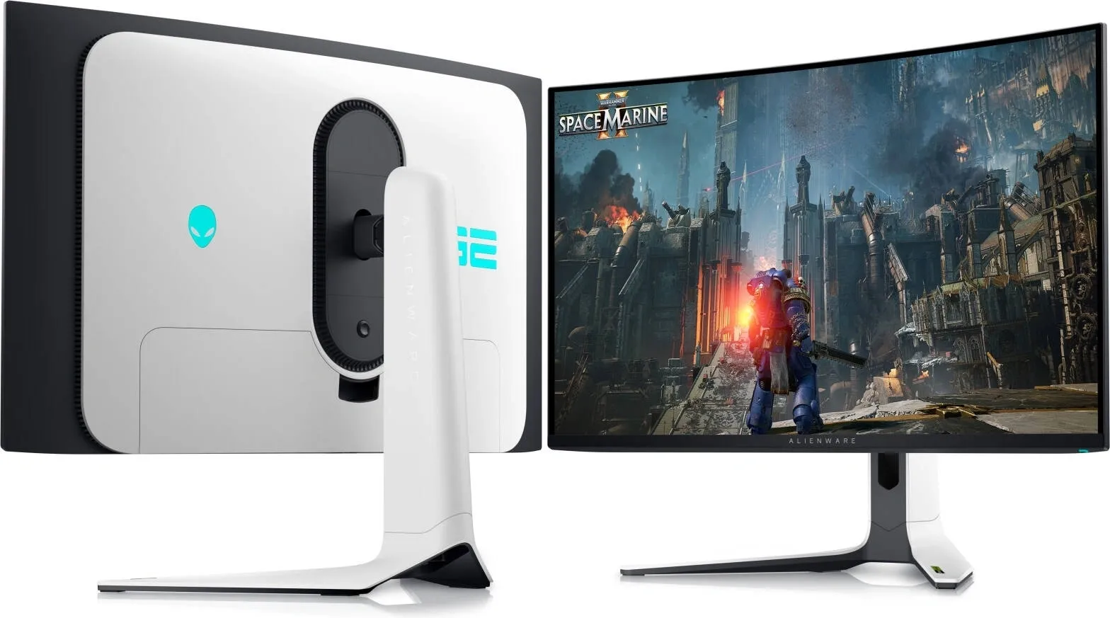 Монитор Dell 32" Alienware AW3225QF белый QD OLED LED 16:9 HDMI матовая HAS Piv 1000cd 178гр/178гр 3840x2160 240Hz G-Sync DP 4K USB 9.35кг