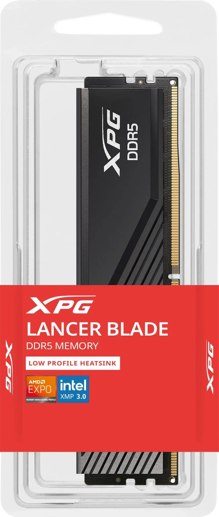 Память DDR5 8GB 5600MHz A-Data AX5U5600C468G-SLABBK XPG Lancer Blade RTL Gaming PC5-44800 CL46 DIMM 288-pin 1.1В single rank с радиатором Ret