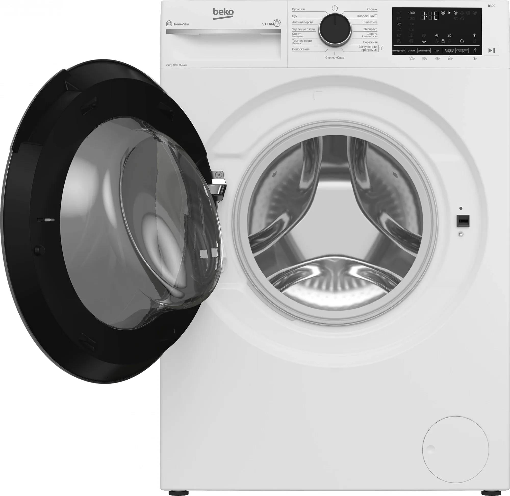 Стиральная машина Beko Beyond B3WFR572WB класс: A загр.фронтальная макс.:7кг белый инвертор