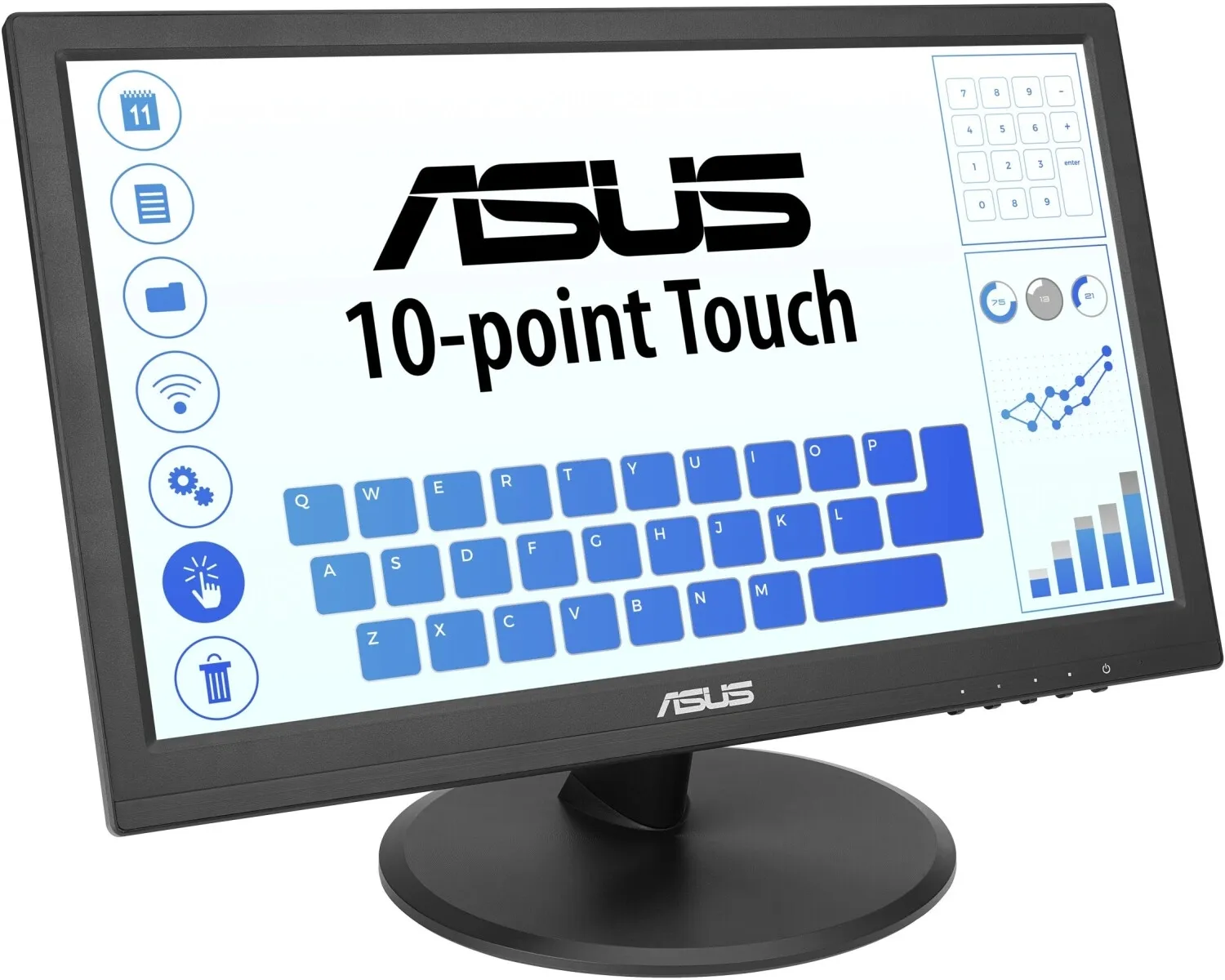 Монитор Asus 15.6" VT169HE черный IPS LED 16:9 HDMI матовая 1000:1 220cd 170гр/170гр 1920x1080 60Hz VGA FHD Touch 1.46кг