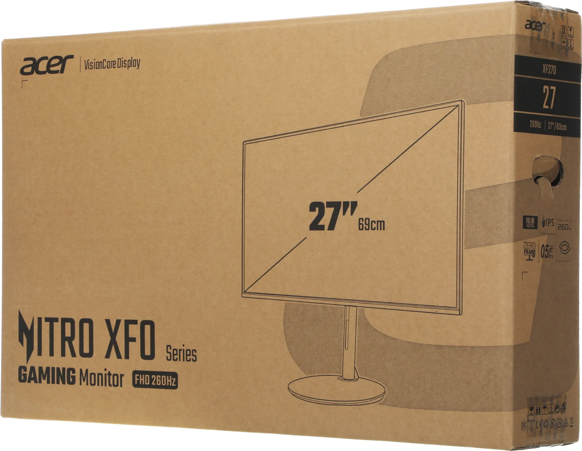 Монитор Acer 27" Nitro XF270W5biiph черный IPS LED 16:9 HDMI матовая HAS Piv 250cd 178гр/178гр 1920x1080 260Hz FreeSync Premium DP FHD 6.16кг