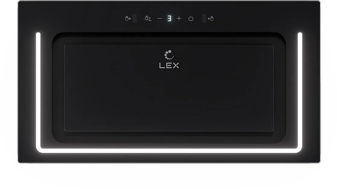 Вытяжка встраиваемая Lex Nova 600 Inverter BL черный управление: сенсорное (1 мотор)