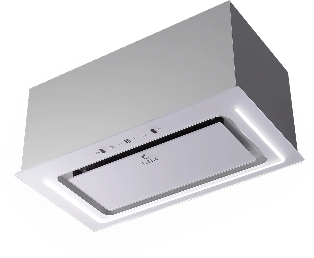 Вытяжка встраиваемая Lex Nova 600 Inverter WH белый управление: сенсорное (1 мотор)