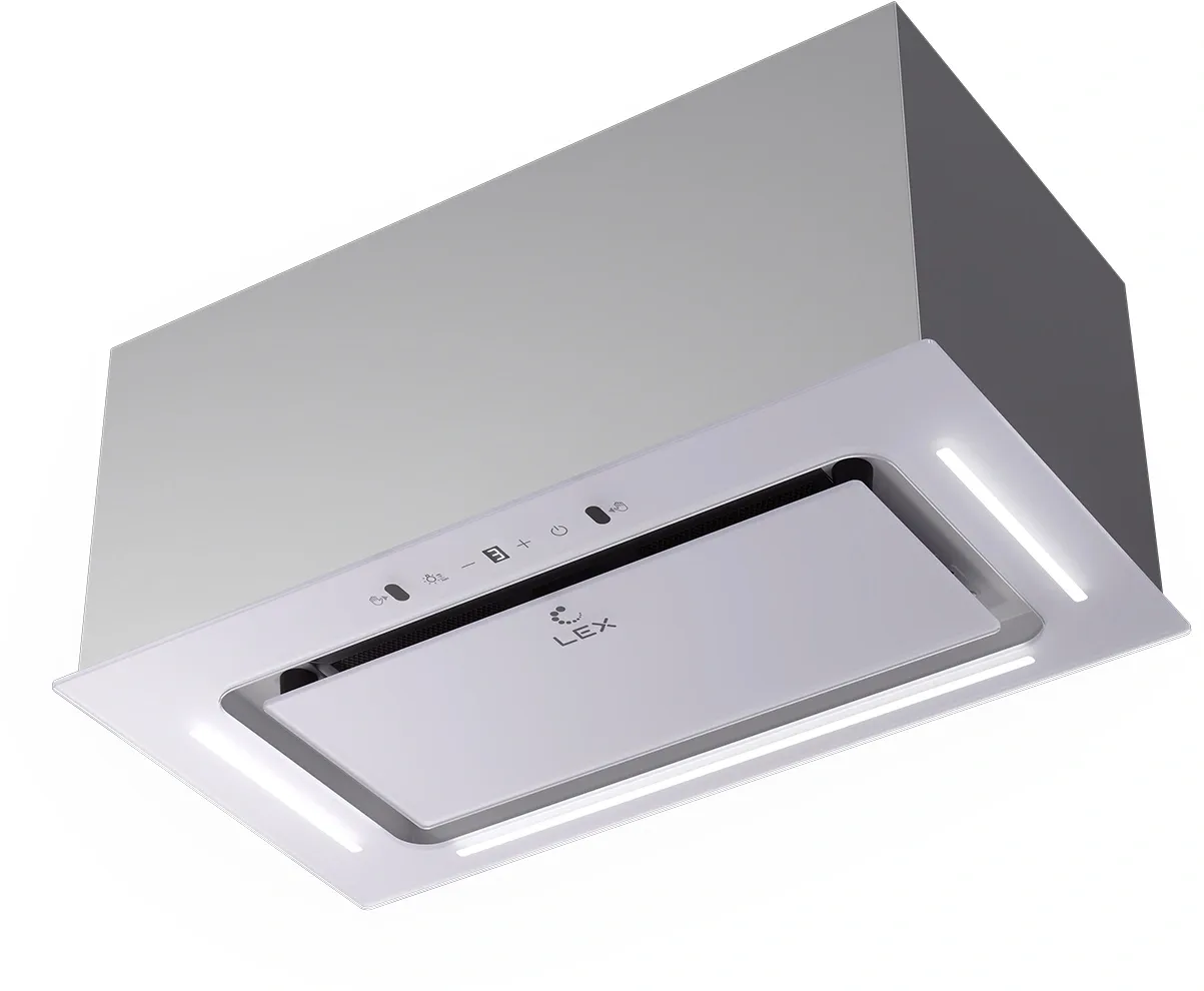 Вытяжка встраиваемая Lex Aura 600 Inverter WH белый управление: сенсорное (1 мотор)