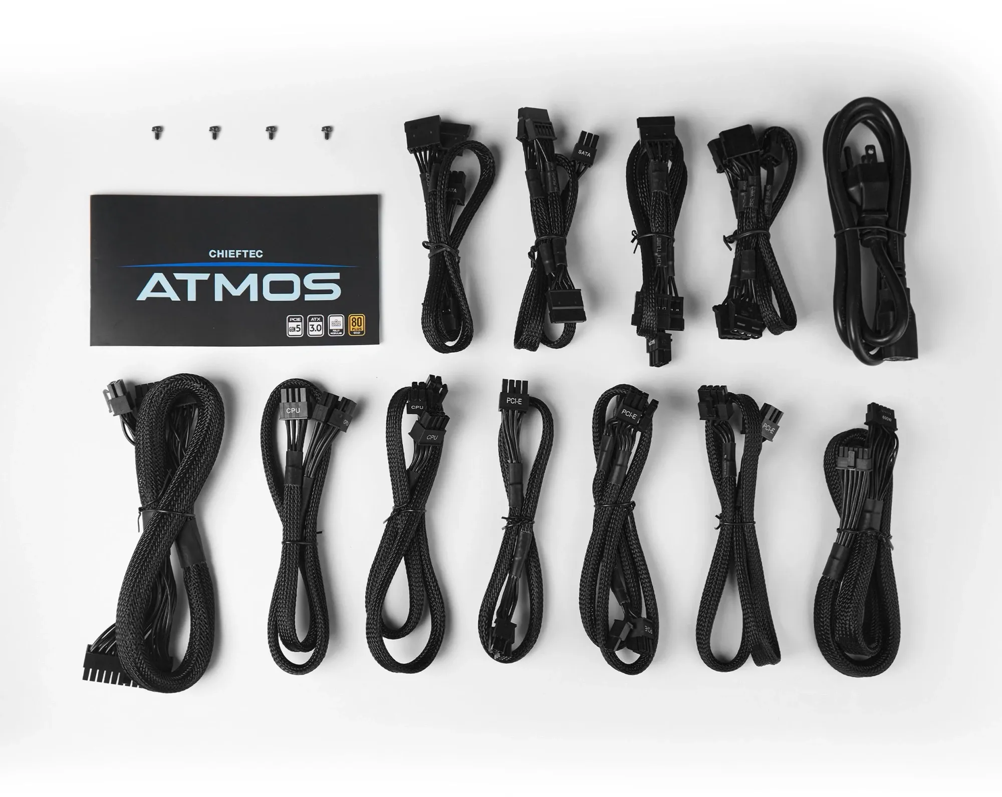 Блок питания Chieftec ATX 850W Atmos CPX-850FC 80+ gold (20+4pin) APFC 120mm fan 9xSATA Cab Manag RTL