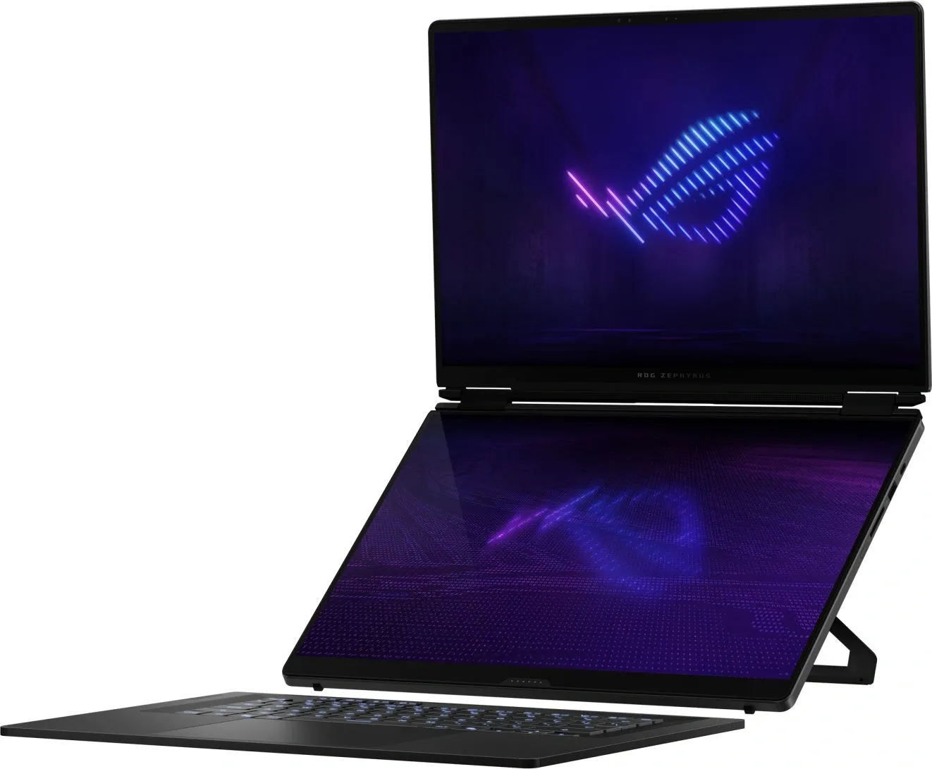 Ноутбук Asus ROG Zephyrus Duo 16 GX651AR-SR058W Core Ultra 9 386H 32Gb SSD1Tb NVIDIA GeForce RTX5070Ti 12Gb 16" OLED Touch 3K (2880x1800) Windows 11 Home dk.grey WiFi BT Cam Bag (90NR0NR2-M00260)