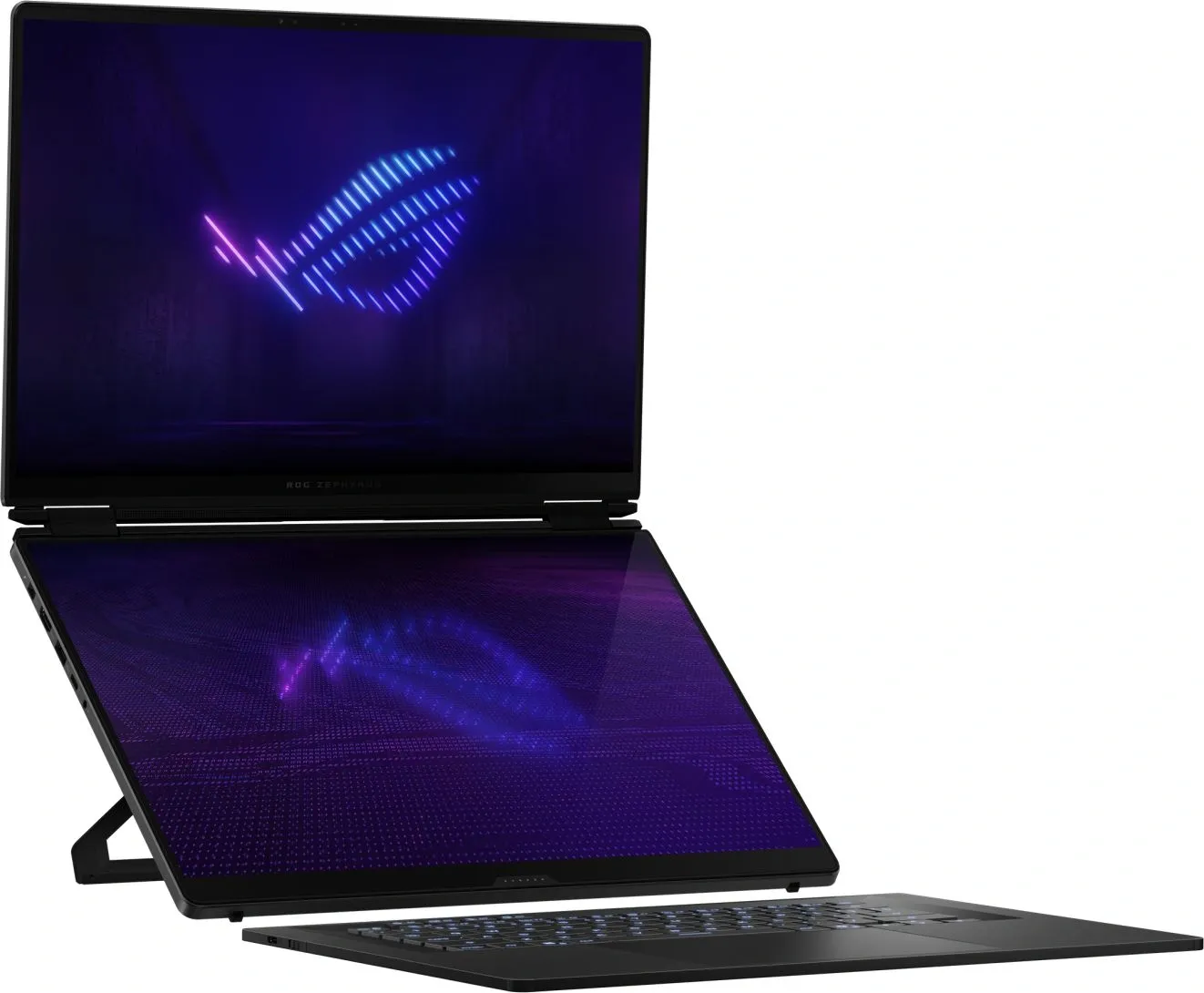 Ноутбук Asus ROG Zephyrus Duo 16 GX651AX-SR144W Core Ultra 9 386H 32Gb SSD1Tb NVIDIA GeForce RTX 5090 24Gb 16" OLED Touch 3K (2880x1800) Windows 11 Home dk.grey WiFi BT Cam Bag (90NR0NT2-M006D0)