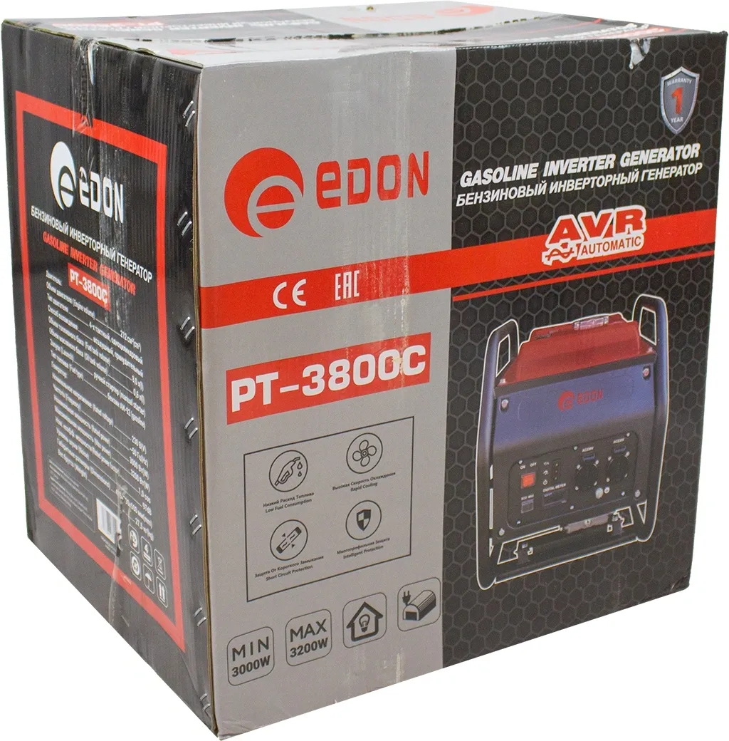 Генератор Edon PT-3800C 3.2кВт