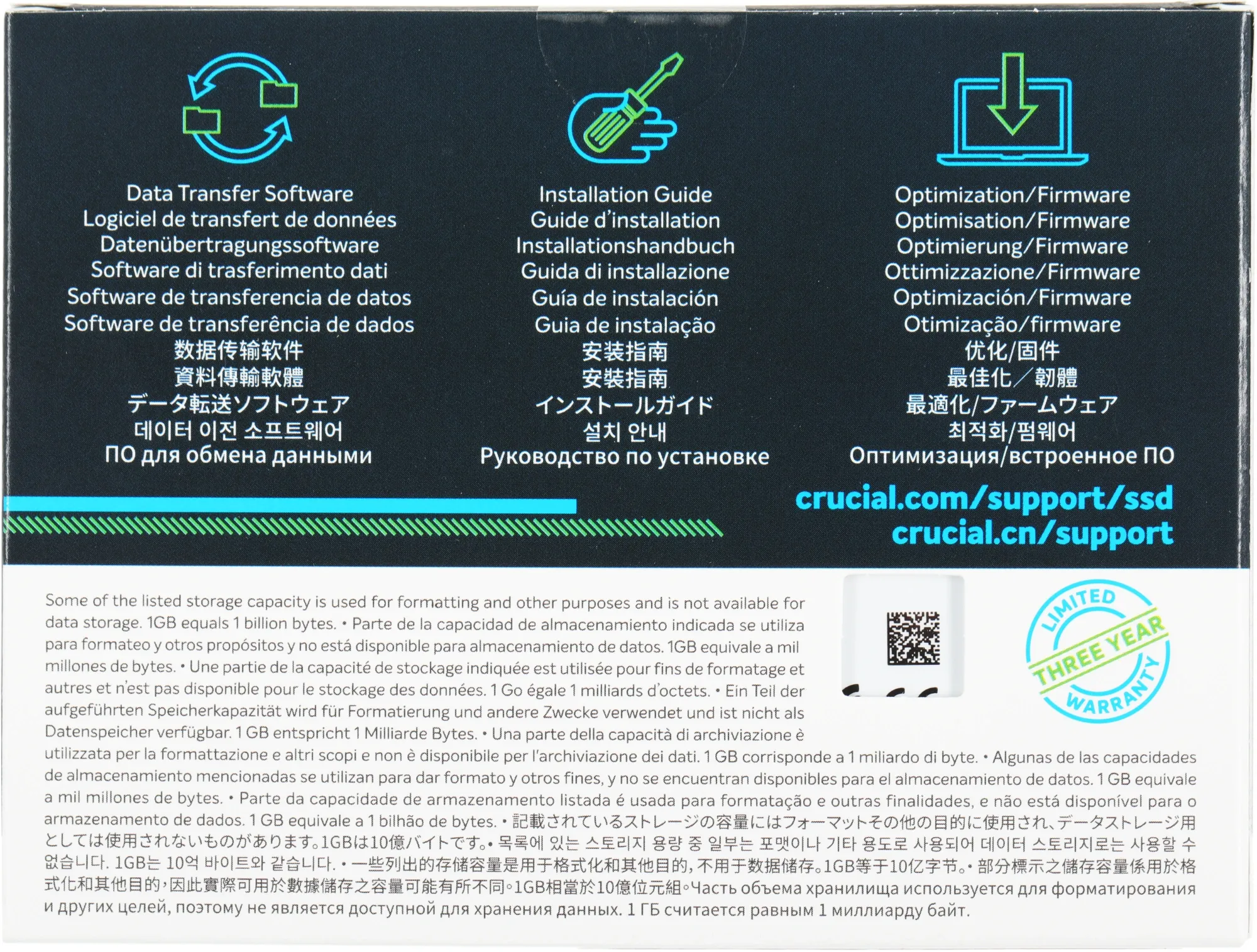 Накопитель SSD Crucial S SATA-III 500GB CT500BX500SSD1 BX500 2.5"