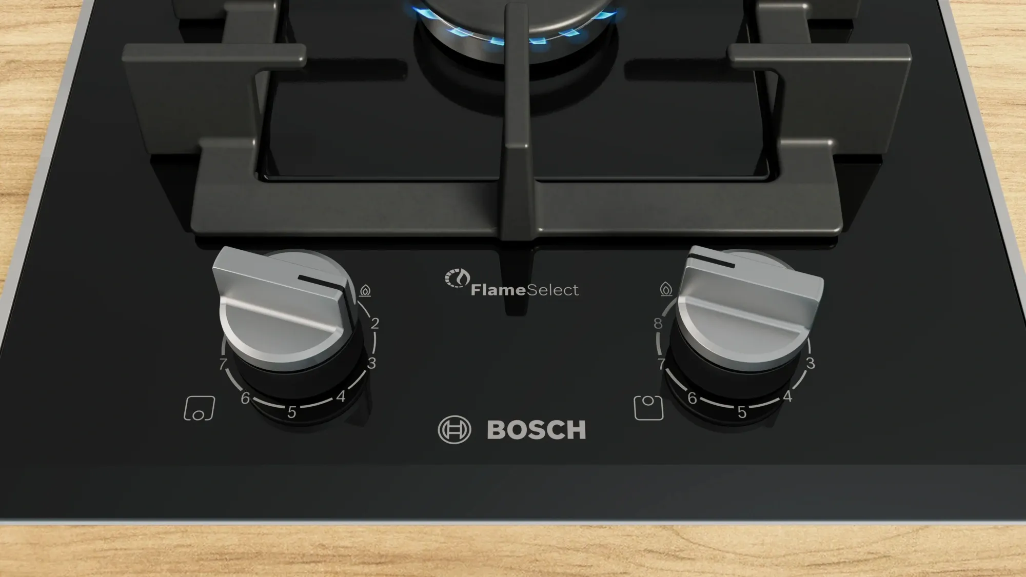 Газовая варочная поверхность Bosch PRB3A6I40L черный
