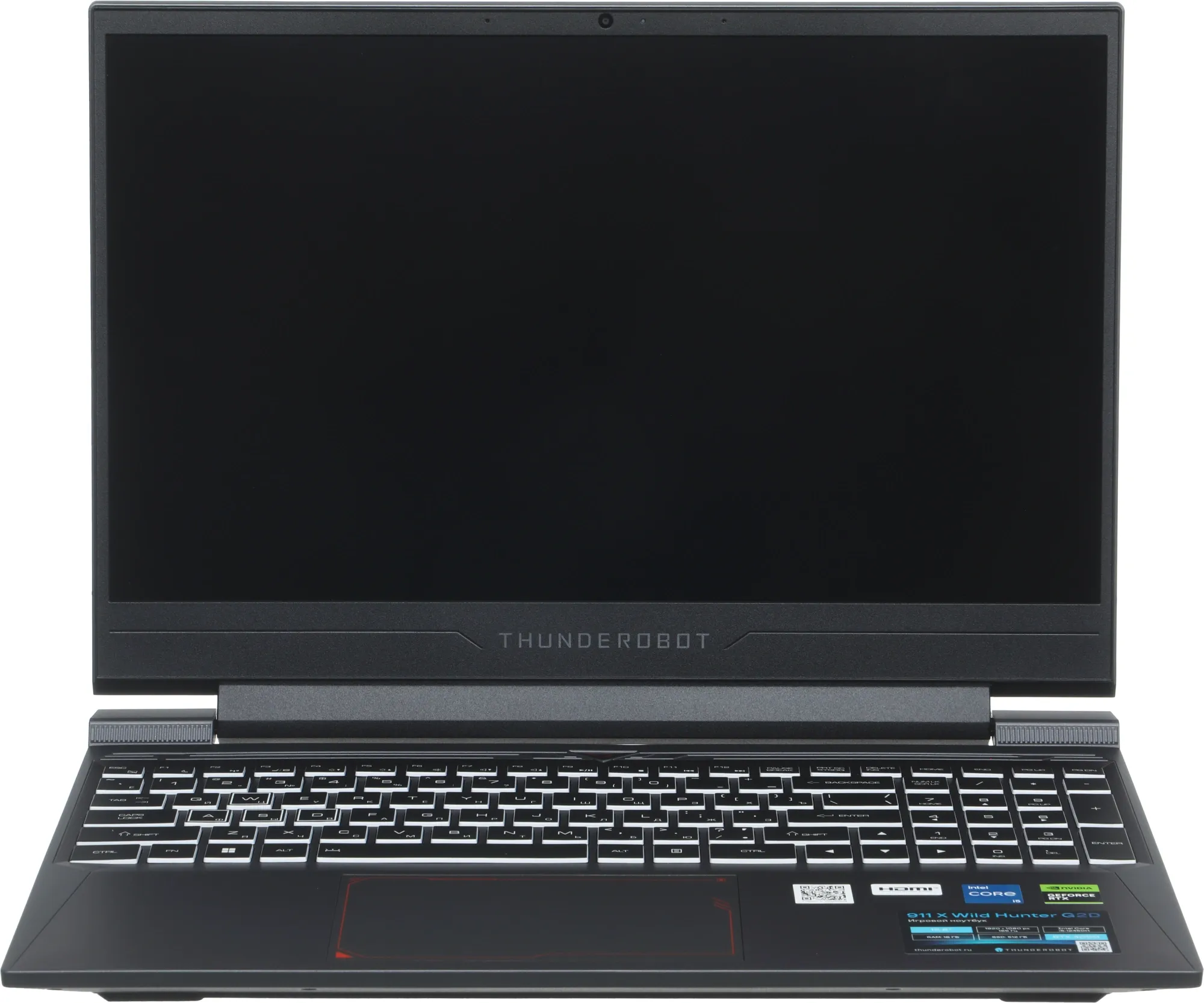 Ноутбук Thunderobot 911 X Wild Hunter G2D Core i5 12450H 16Gb SSD512Gb NVIDIA GeForce RTX4050 6Gb 15.6" IPS FHD (1920x1080) FreeDOS grey WiFi BT Cam (JT009A00KRU)
