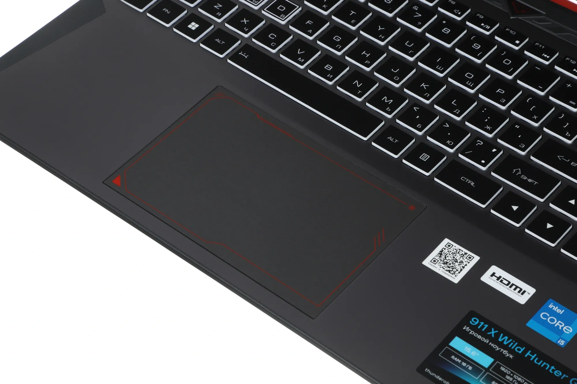 Ноутбук Thunderobot 911 X Wild Hunter G2D Core i5 12450H 16Gb SSD512Gb NVIDIA GeForce RTX4050 6Gb 15.6" IPS FHD (1920x1080) FreeDOS grey WiFi BT Cam (JT009A00KRU)