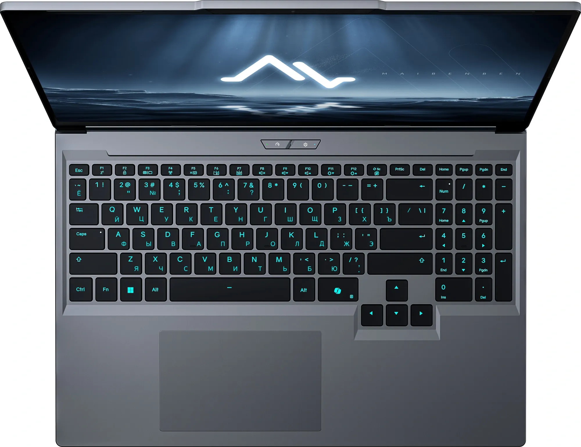Ноутбук Maibenben X16C-i54456 Core i5 14450HX 16Gb SSD512Gb NVIDIA GeForce RTX 5060 8Gb 16" IPS FHD+ (1920x1200) Linux grey WiFi BT Cam 5200mAh (X16C-I544560F44LG4E10)