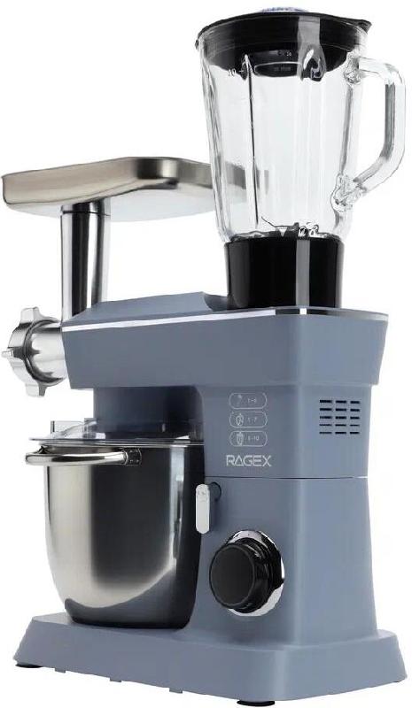 Кухонный комбайн 14 в 1 RAGEX R112, 4.5л, 1300Вт, цвет: 418 (ледяной голубой), КИТАЙ