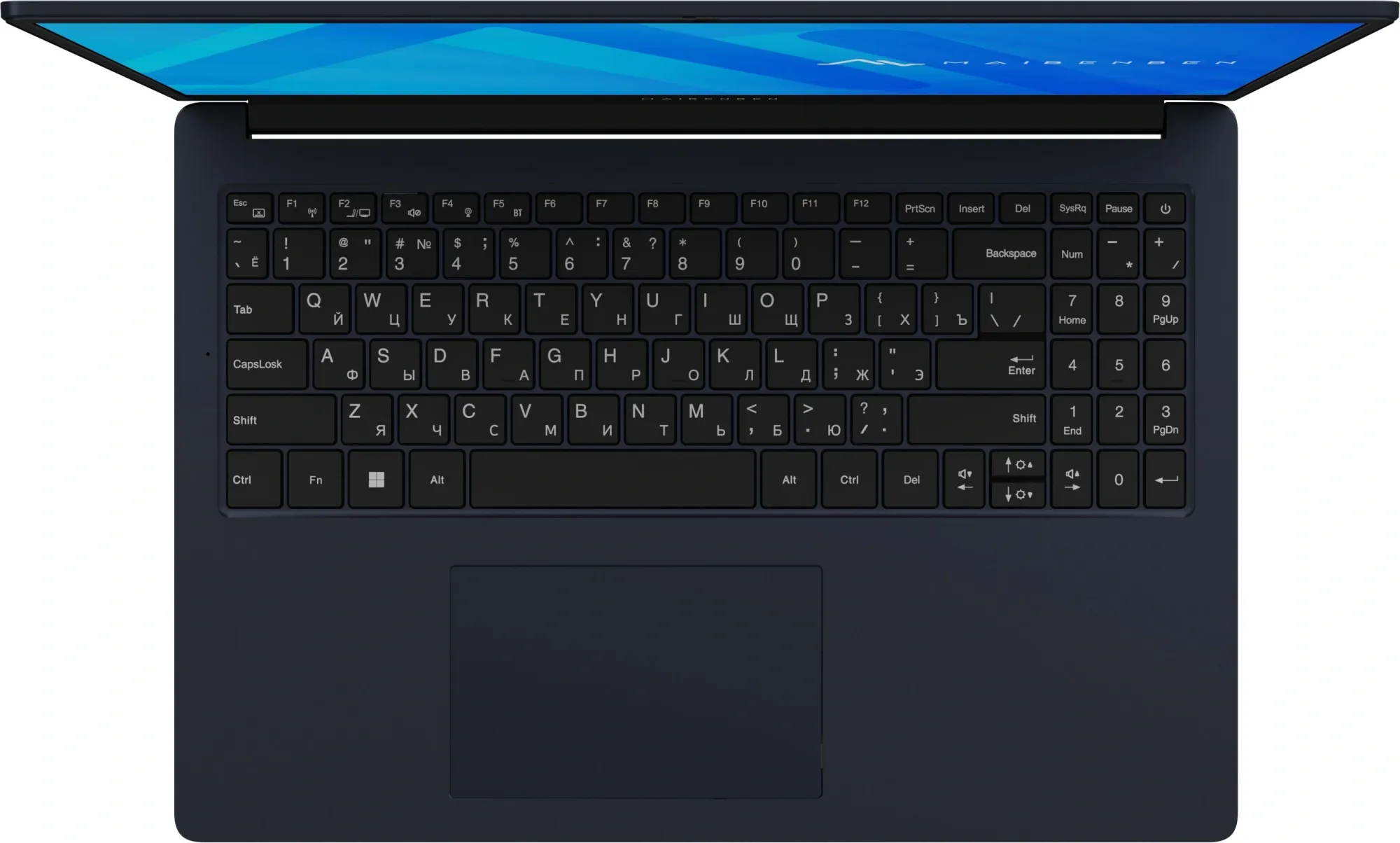 Ноутбук Maibenben M677 Ryzen 7 7730U 16Gb SSD512Gb AMD Radeon Graphics 16" IPS FHD+ (1920x1200) Windows 11 Home blue WiFi BT Cam 3896mAh (M6770F140HU4E10)