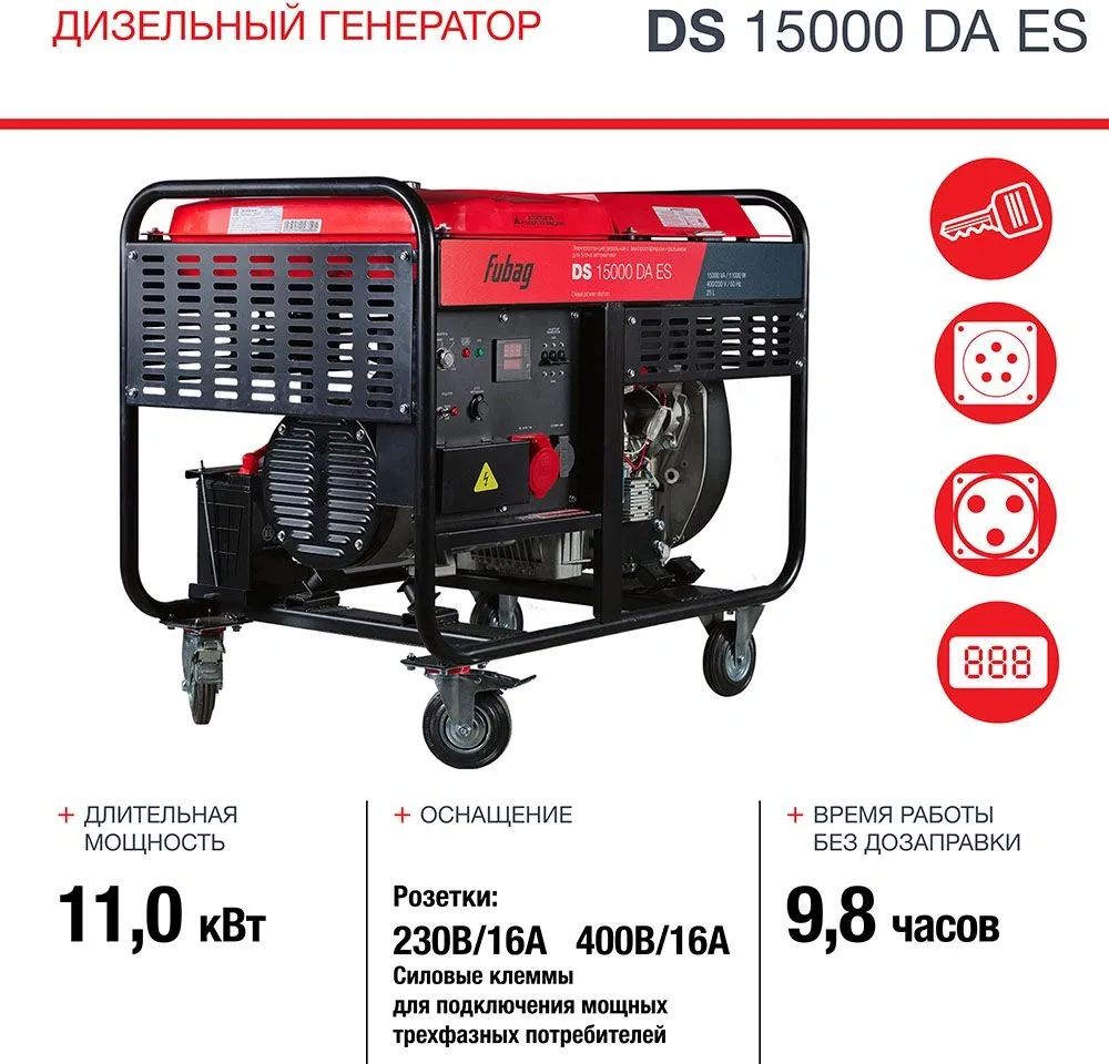 Генератор Фубаг DS 15000 DA ES