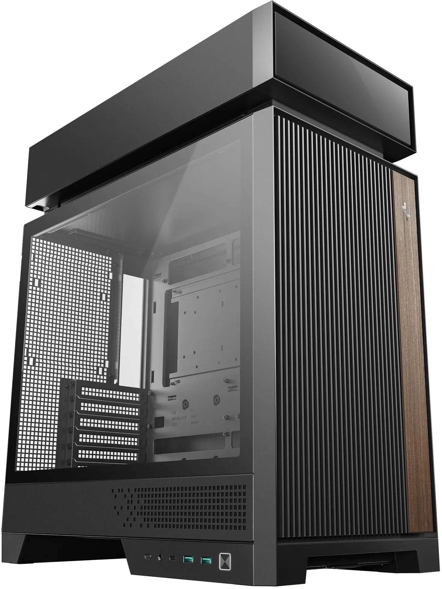 Корпус Deepcool CL660 черный/коричневый без БП ATX 4x120mm 5x140mm 2xUSB3.0 audio bott PSU