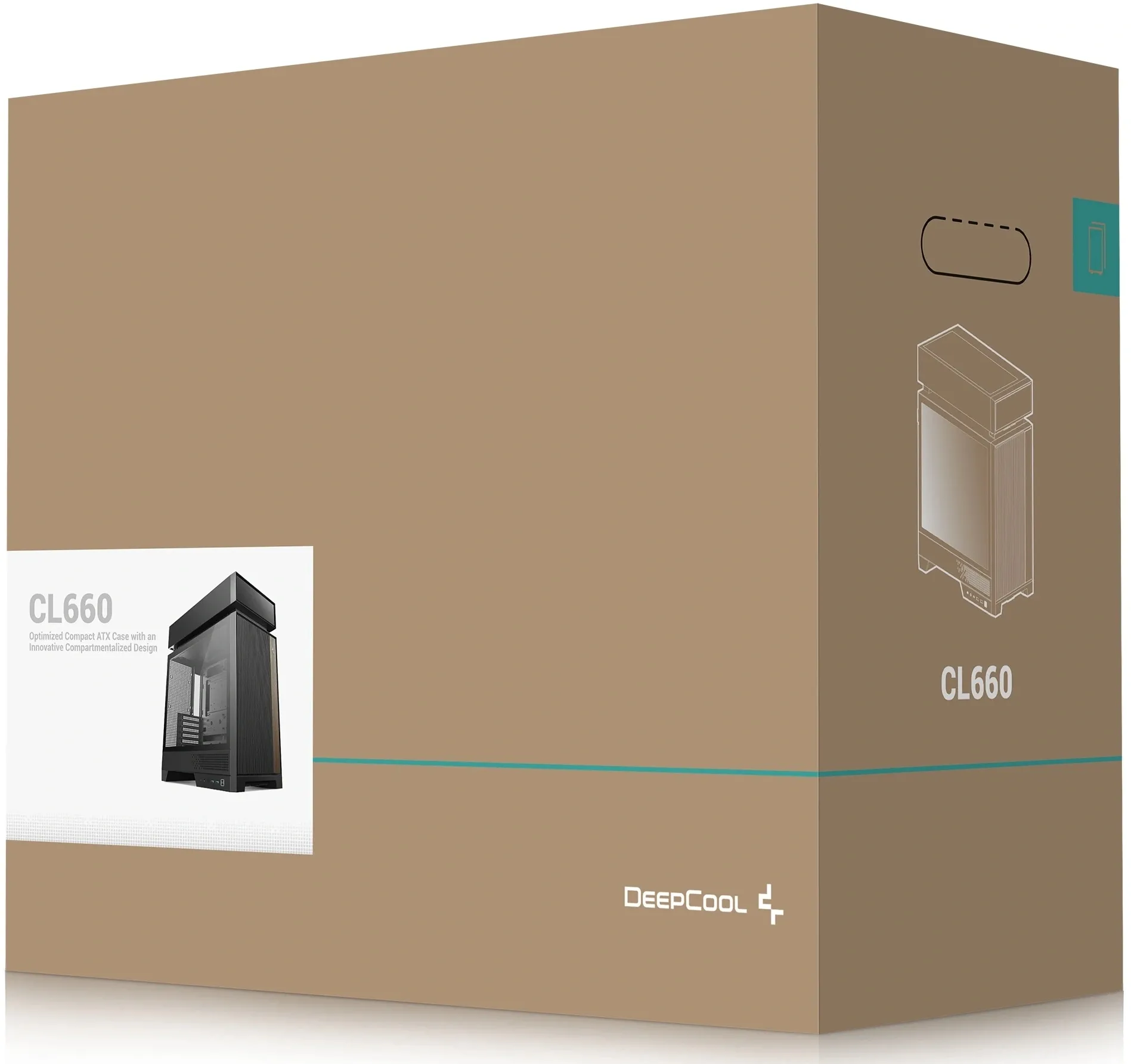 Корпус Deepcool CL660 черный/коричневый без БП ATX 4x120mm 5x140mm 2xUSB3.0 audio bott PSU