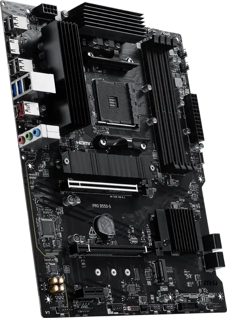 Материнская плата MSI PRO B550-S Soc-AM4 AMD B550 4xDDR4 ATX AC`97 8ch(7.1) GbLAN RAID+HDMI